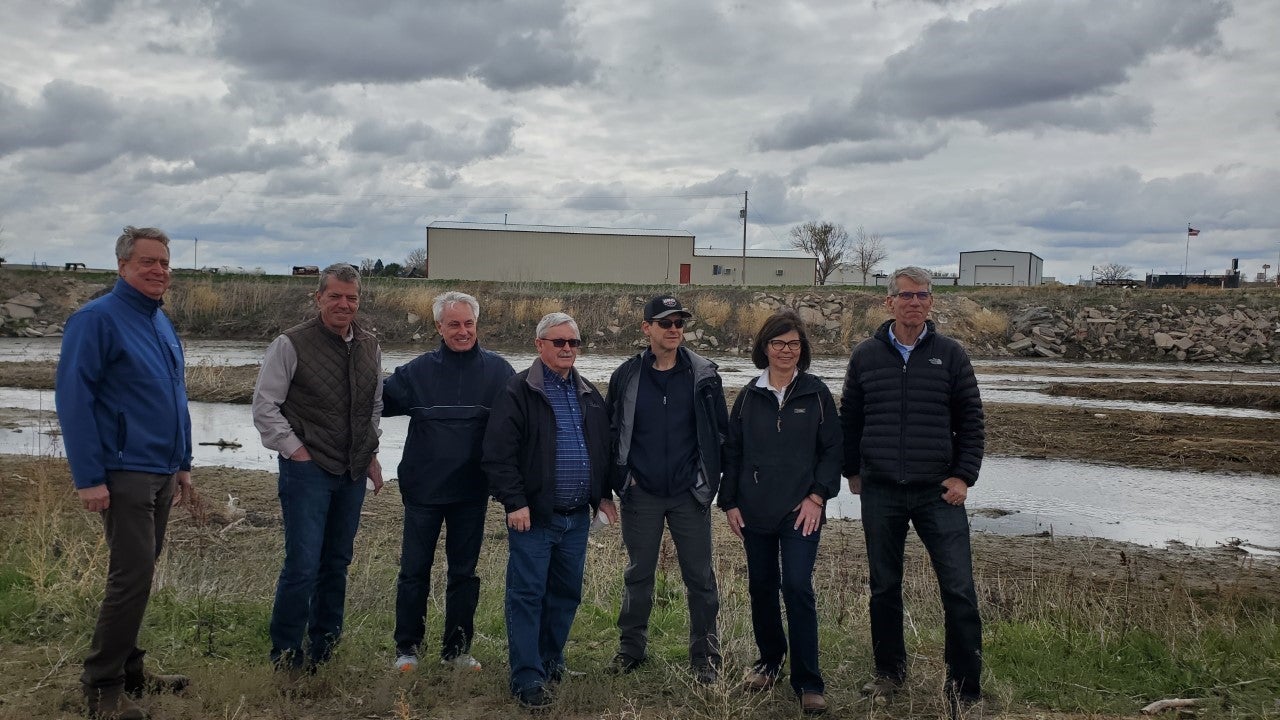 LINCOLN, NE – Governor Jim Pillen toured major water resource sites during Arbor Day including the Perkins County Canal project. Governor Pillen was joined by Lieutenant Governor Joe Kelly, Nebraska Department of Natural Resources Director Tom Riley and State Senators Bob Dover, Loren Lippincott, Steve Erdman, Brian Hardin, Teresa Ibach, and Mike Jacobson.