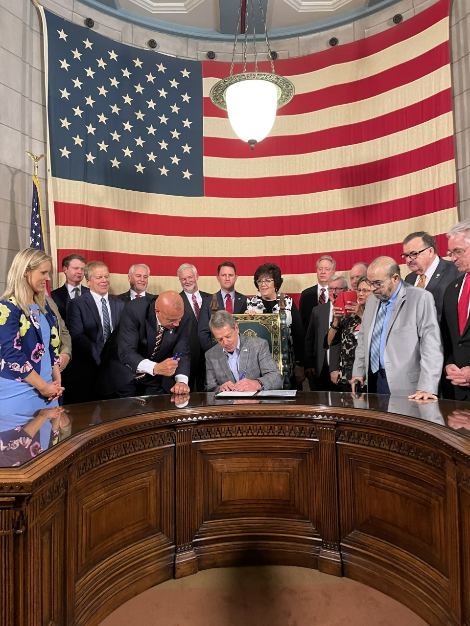 Governor Jim Pillen signs LB77 Constitutional Carry into Nebraska law.