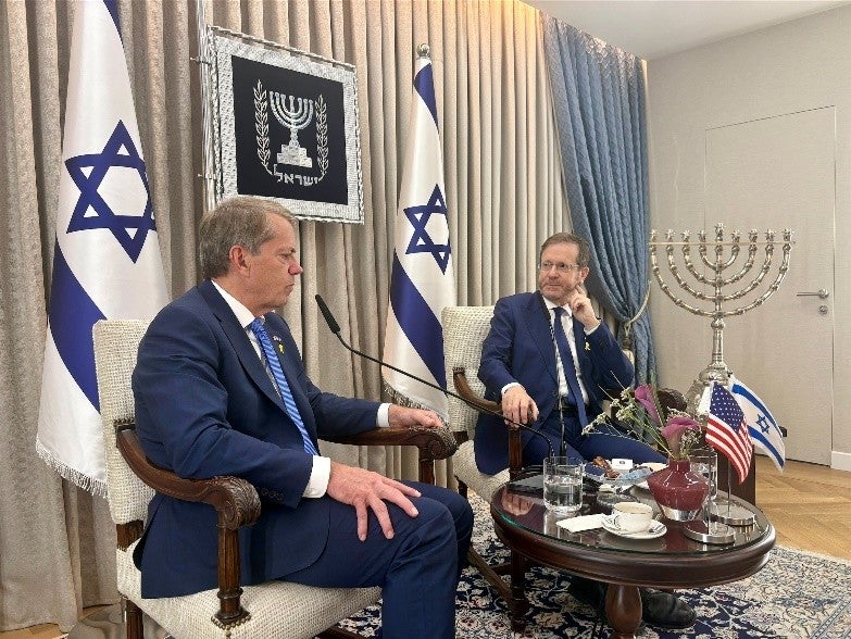 Governor Pillen meeting President of Israel Isaac Herzog