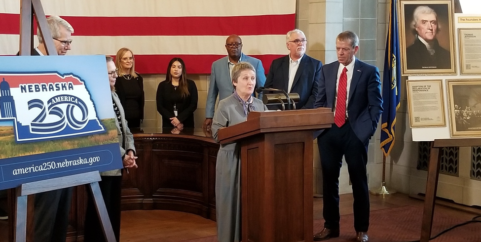 Breanne Wilton, a social studies education specialist with the Nebraska Department of Education and member of the Semiquinentennial Commission shared details of one of the featured activities through America250 called America’s Field Trip.