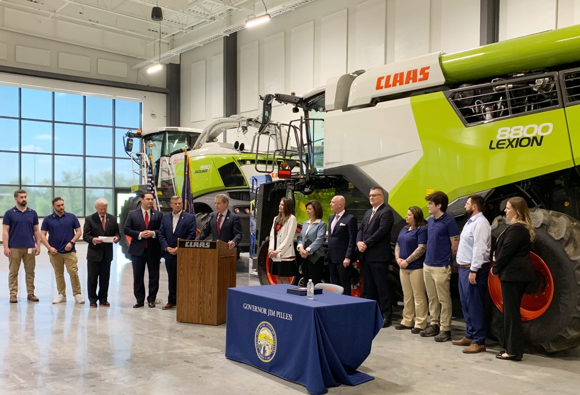 Gov. Pillen addresses group for ceremonial signing of LB 1165 &amp; LB 847