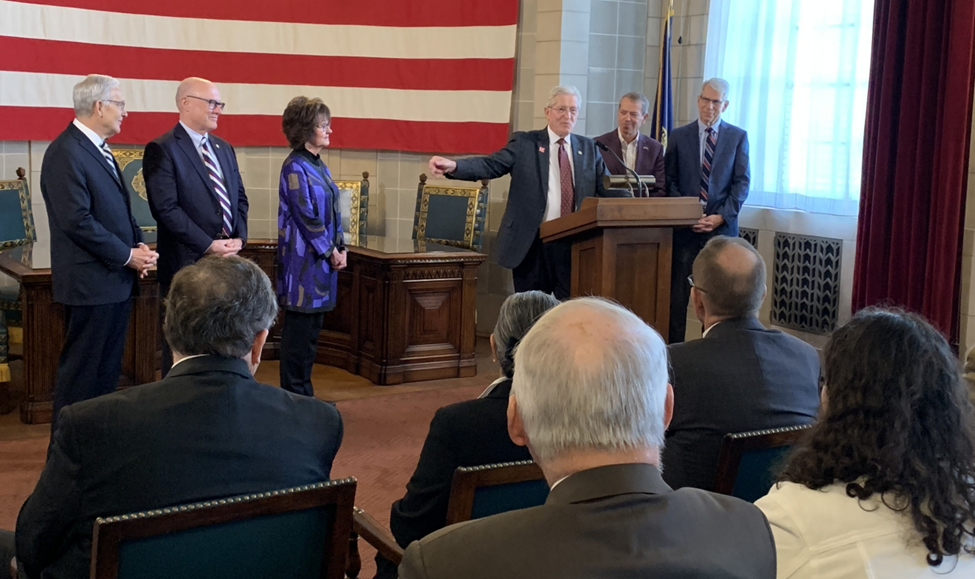 Fred Meyer addresses the audience