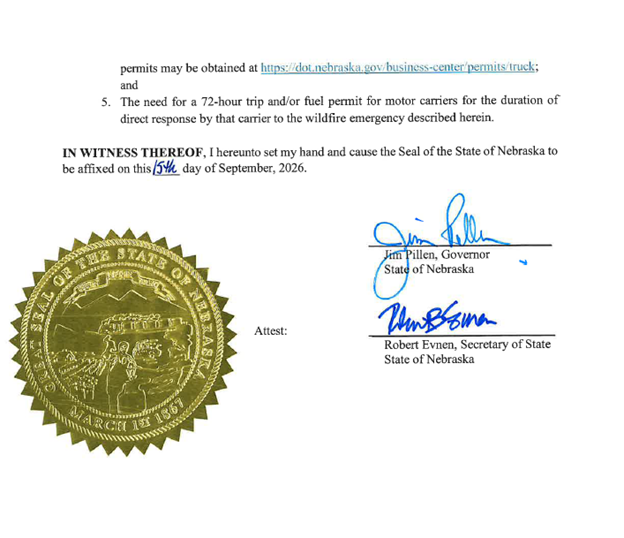 Executive Order 26-19 Commercial Motor Carrier Relief - Page 2
