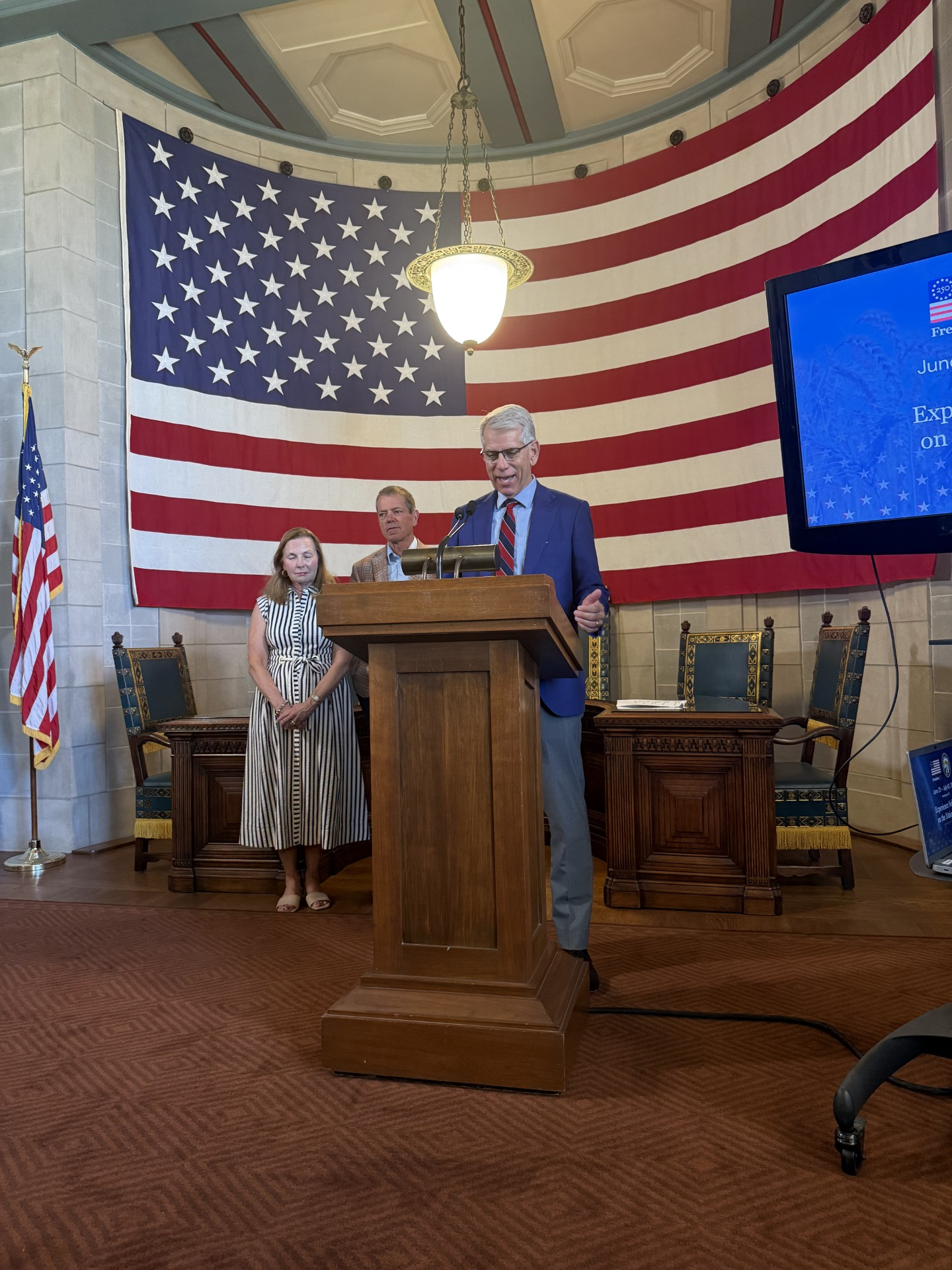 Lieutenant Governor Joe Kelly at the presentation.