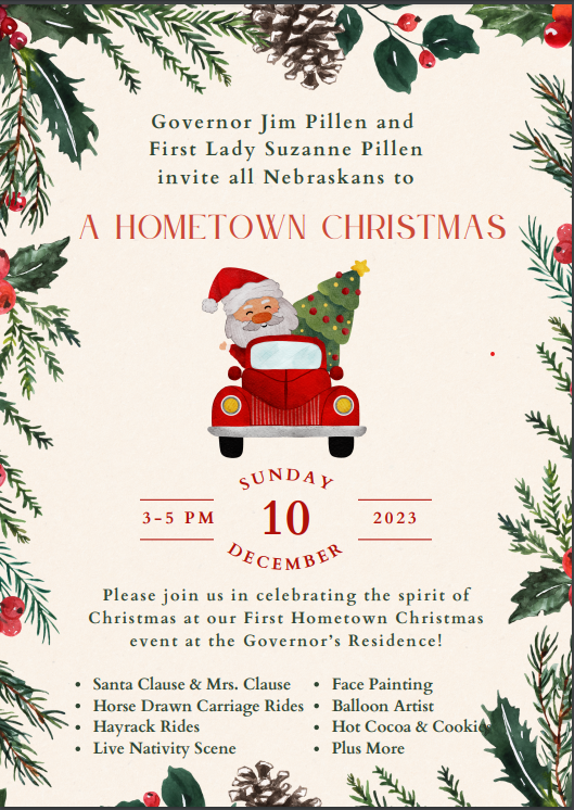 A Hometown Christmas flyer