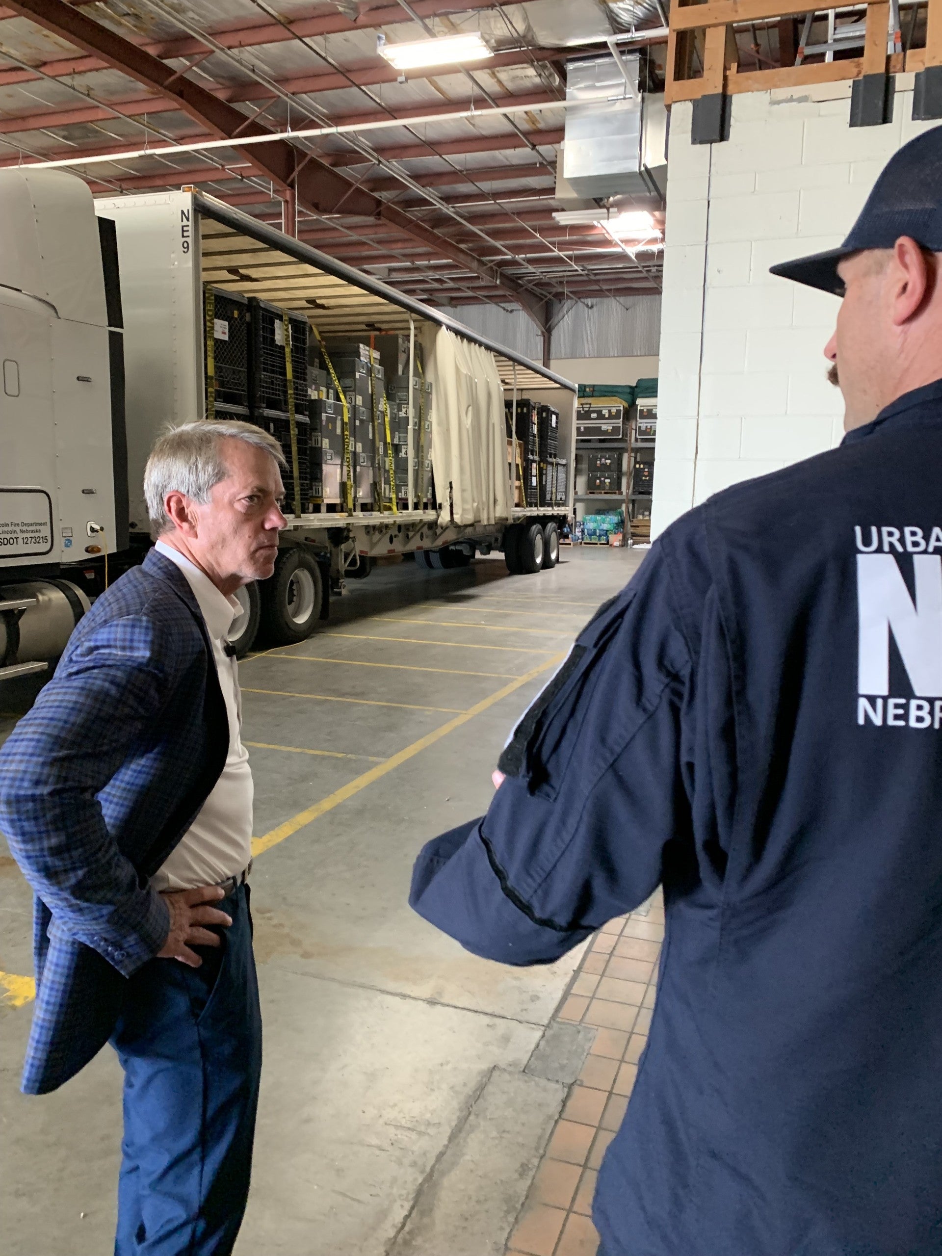 Members of Nebraska Task Force One Show Gov. Pillen Their Headquarters