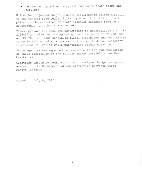 MEMORANDUM FOR THE CABINET AND HEADS OF ALL AGENCIES, BOARDS, AND COMMISSIONS page 3