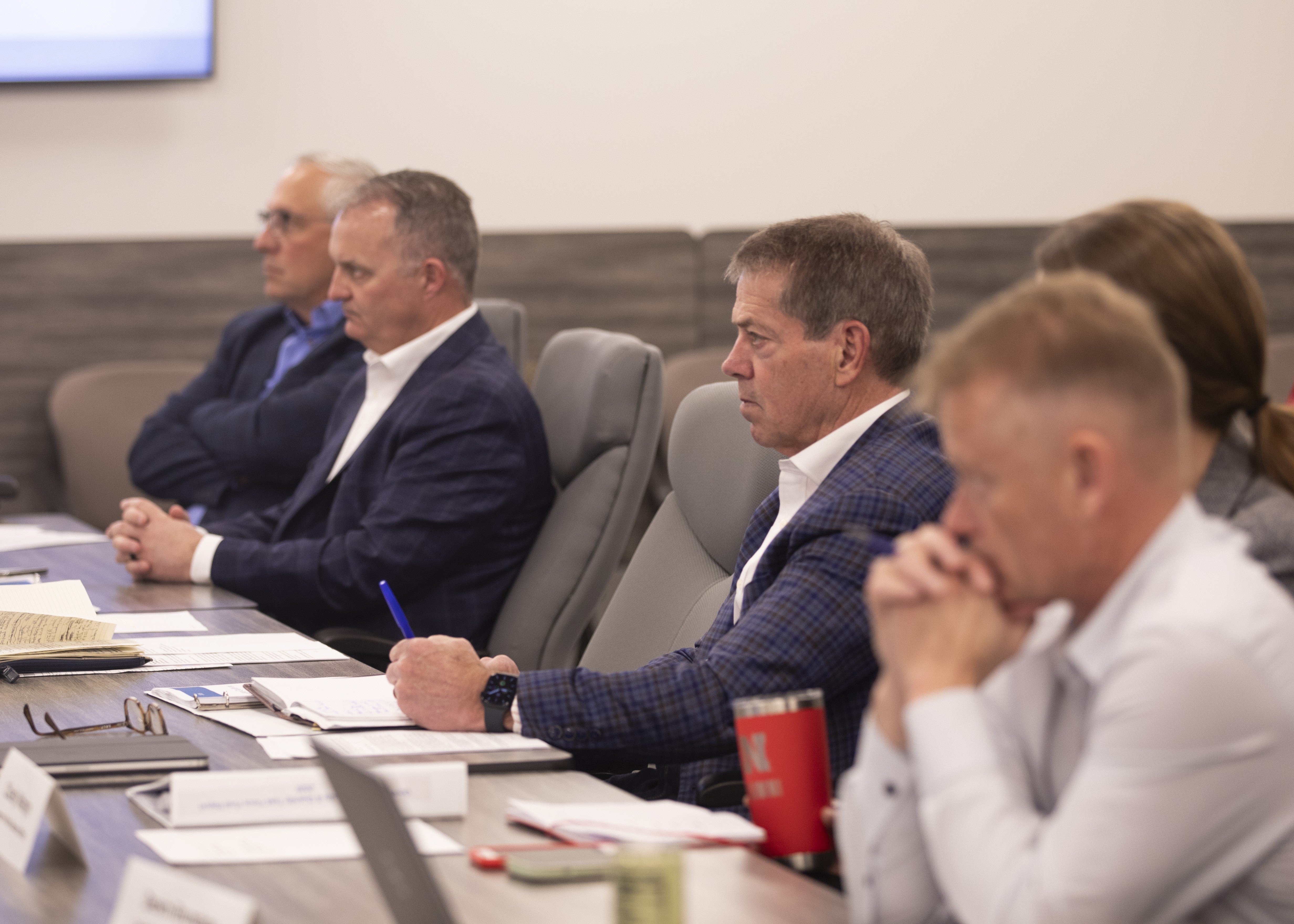 Governor Jim Pillen listens to the Water Quality & Quantity Task Force Report