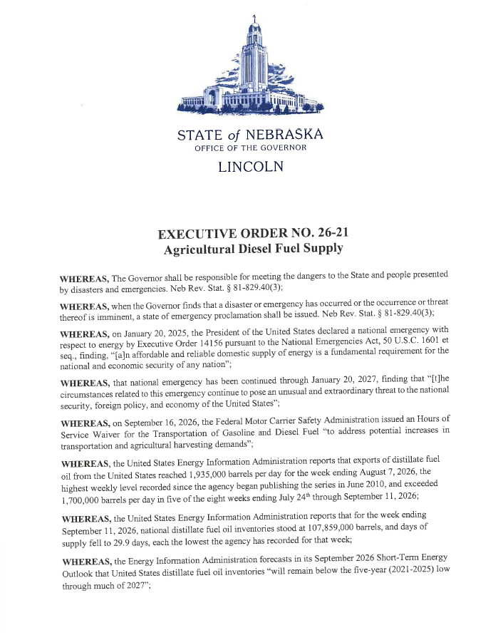 Executive Order 26-21 Page 1