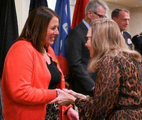First Lady thanks ribbon recipient
