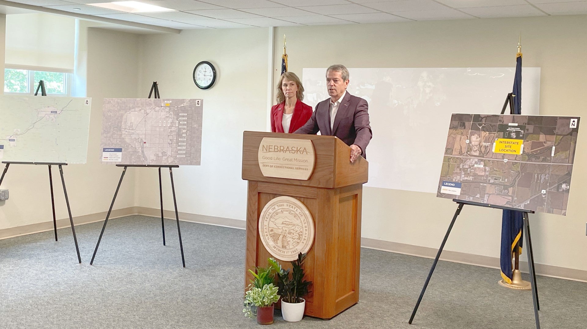 Governor Jim Pillen joined Lincoln Mayor Leirion Gaylor Baird in announcing the new agreed upon site for the state’s new 1,512-bed correctional facility.