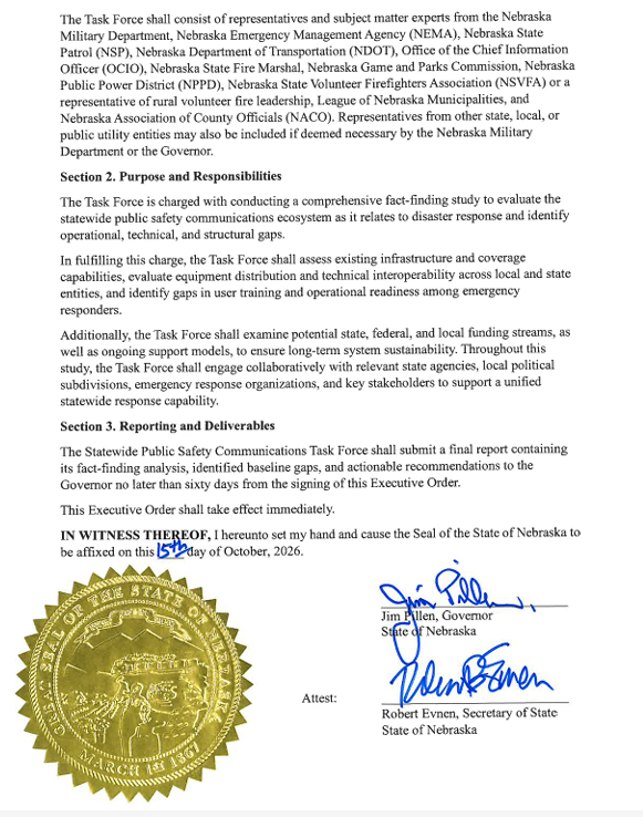 EXECUTIVE ORDER NO. 26-24 Enhancing Statewide Radio Systems for Public Safety Page 2
