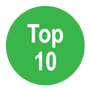 Top ten green circle